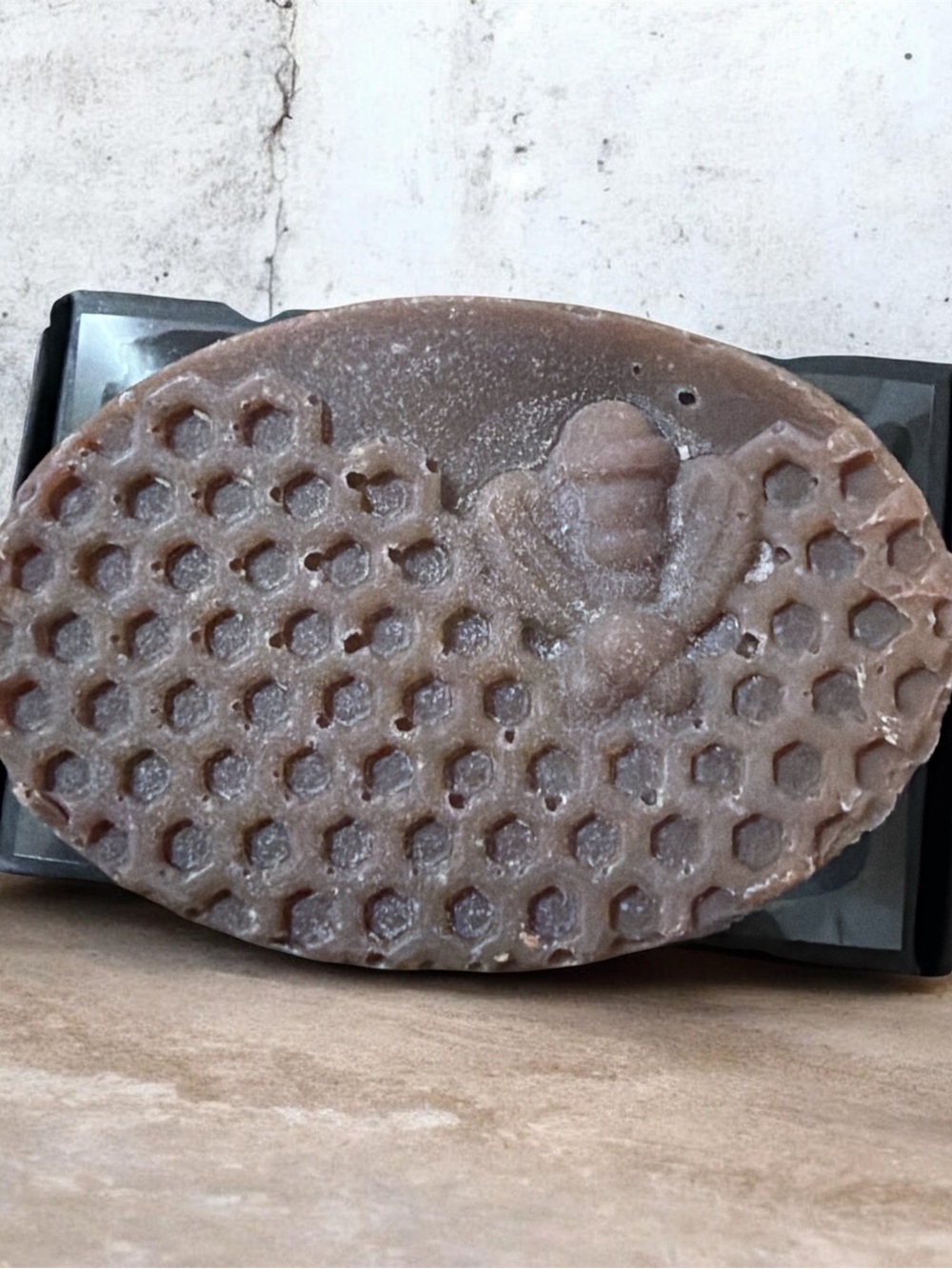 Shea butter Honeycomb Bee Soap Bar - Taupe Brown